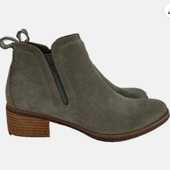 Korks Tea Green Herb Suede Chelsea Ankle Boots Size 6.5M - Picture 14 of 14